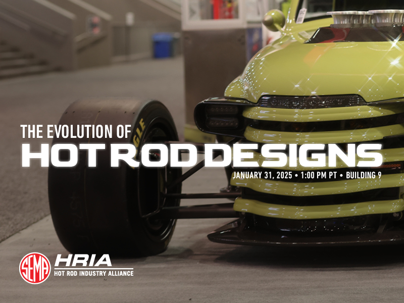The Evolution of Hot Rod Designs - Hot Rod in background