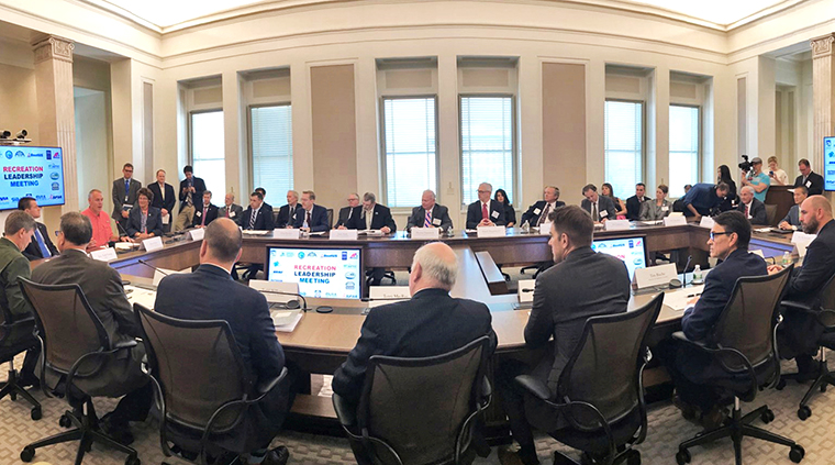 Members of the Outdoor Recreation Roundtable (ORIR) met with U.S. Secretary of the Interior Ryan Zinke to discuss expanding public-private partnerships.